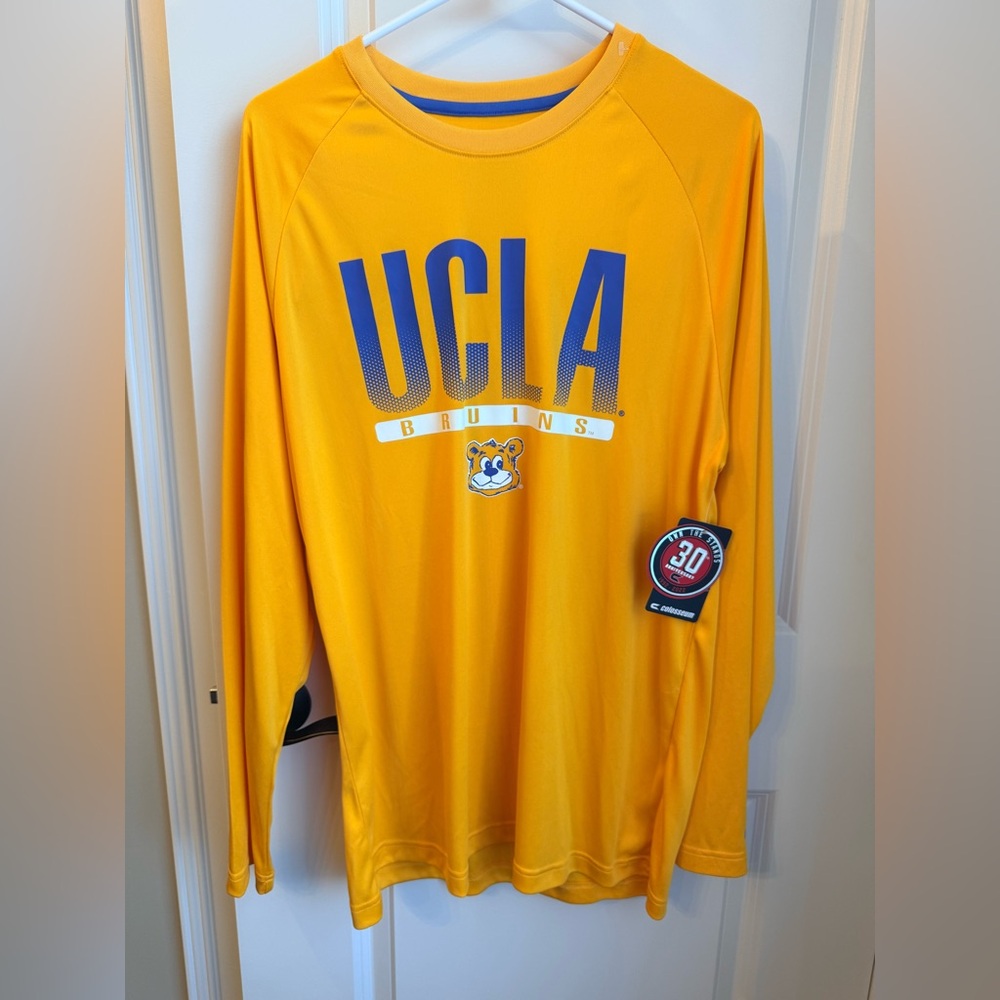 NWT Colosseum UCLA Gold Mens Large Long-Sleeve Poly T-shirt